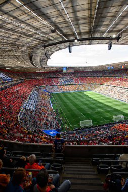 MUENCHEN, GERMANY - 2 Temmuz 2024: EURO 2024 Romanya ve Hollanda 'nın Alianz' daki futbol maçı
