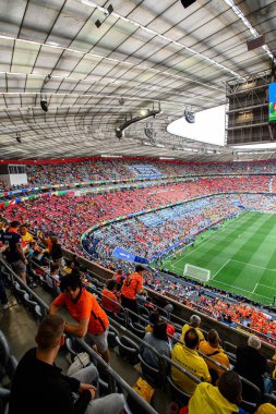 MUENCHEN, GERMANY - 2 Temmuz 2024: EURO 2024 Romanya ve Hollanda 'nın Alianz' daki futbol maçı