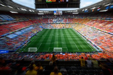 MUENCHEN, GERMANY - 2 Temmuz 2024: EURO 2024 Romanya ve Hollanda 'nın Alianz' daki futbol maçı