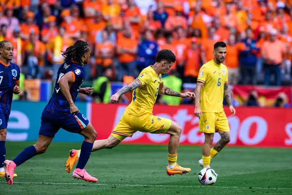 stock image MUENCHEN, GERMANY - 2 JULY, 2024: The football match of EURO 2024 Romania vs. Netherlands at Alianz Arena