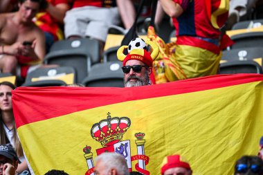 BERLİN, GERMANY - 14 HAZİRAN, 2024: Final EURO 2024 İspanya-İngiltere Olimpiyat Stadyumu karşılaşması