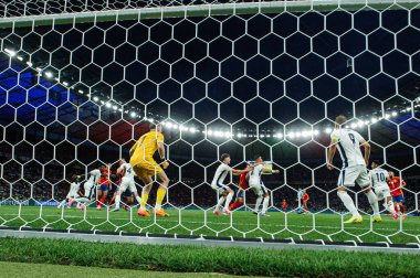 BERLİN, GERMANY - 14 HAZİRAN, 2024: Final EURO 2024 İspanya-İngiltere Olimpiyat Stadyumu karşılaşması