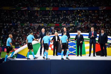 BERLİN, GERMANY - 14 HAZİRAN, 2024: Final EURO 2024 İspanya-İngiltere Olimpiyat Stadyumu karşılaşması