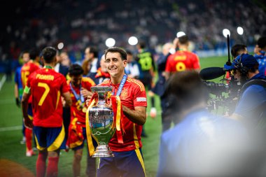 BERLİN, GERMANY - 14 HAZİRAN 2024: Mikel Oyarzabal, Final EURO 2024 İspanya-İngiltere Olimpiyat Stadyumu maçı
