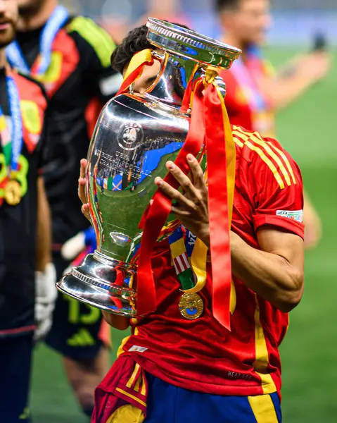 stock image BERLIN, GERMANY - 14 JULY, 2024: The football match of Final EURO 2024 Spain vs England at Olympic Stadium