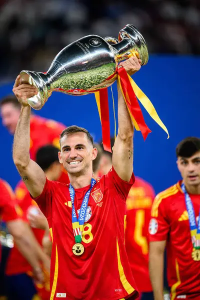 stock image BERLIN, GERMANY - 14 JULY, 2024: The football match of Final EURO 2024 Spain vs England at Olympic Stadium