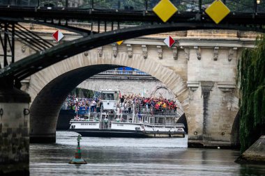 PARIS, FRANCE - 26 JULY, 2024: Opening ceremony of Olympic Games 2024  clipart