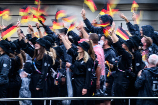 PARIS, FRANCE - 26 JULY, 2024: Opening ceremony of Olympic Games 2024 
