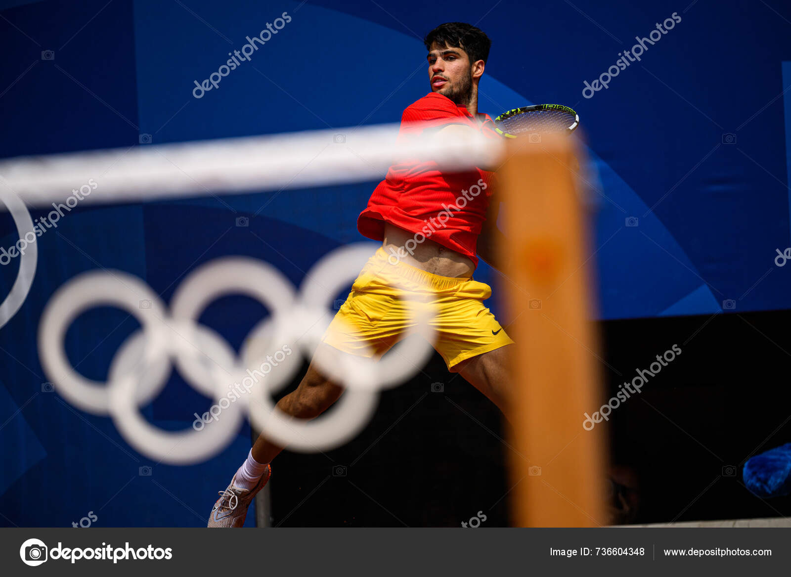 Paris France August 2024 Carlos Alcaraz Semifinal Olympic Games 2024
