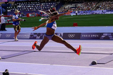 PARIS, FRANCE - 2 AĞUSTOS, 2024: Atletik, Olimpiyat Oyunları 2024 