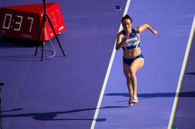 PARIS, FRANCE - 2 AĞUSTOS, 2024: KORSUN Olha, Atletizm, Olimpiyat Oyunları 2024 