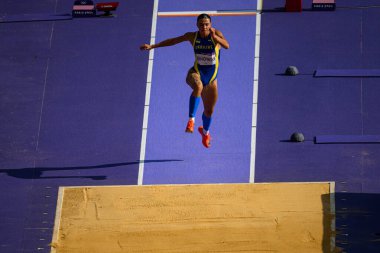PARIS, FRANCE - 2 AĞUSTOS, 2024: BEKH-ROMANCHUK Maryna, Atletizm, Olimpiyat Oyunları 2024 