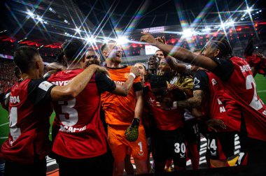 LEVERKUSEN, GERMANY - 17.08.24: The DFB Super Pokal match FC Bayer 04 Leverkusen vs Stuttgart at BayArena