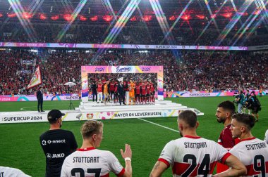 LEVERKUSEN, GERMANY - 17.08.24: The DFB Super Pokal match FC Bayer 04 Leverkusen vs Stuttgart at BayArena