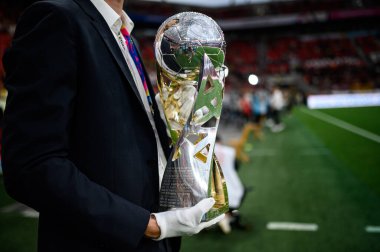 LEVERKUSEN, GERMANY - 17.08.24: The DFB Super Pokal match FC Bayer 04 Leverkusen vs Stuttgart at BayArena clipart