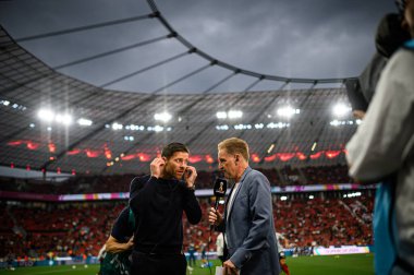 LEVERKUSEN, GERMANY - 17.08.24: Xabi Alonso, The DFB Super Pokal match FC Bayer 04 Leverkusen vs Stuttgart at Bayena