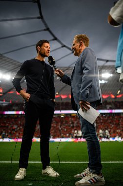 LEVERKUSEN, GERMANY - 17.08.24: Xabi Alonso, The DFB Super Pokal match FC Bayer 04 Leverkusen vs Stuttgart at Bayena