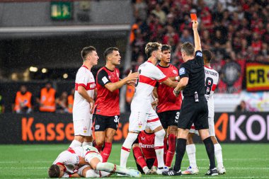 LEVERKUSEN, GERMANY - 17.08.24: The DFB Super Pokal match FC Bayer 04 Leverkusen vs Stuttgart at BayArena clipart