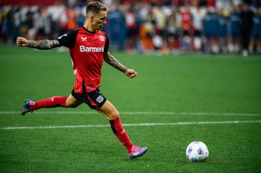 LEVERKUSEN, GERMANY - 17.08.24: The DFB Super Pokal match FC Bayer 04 Leverkusen vs Stuttgart at BayArena clipart