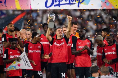 LEVERKUSEN, GERMANY - 17.08.24: Patrik Schick, The DFB Super Pokal maç Bayer 04 Leverkusen vs Stuttgart at Bayena