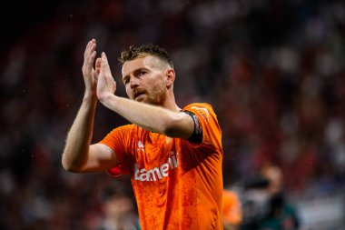 LEVERKUSEN, GERMANY - 17.08.24: Lukas Hradecky, The DFB Super Pokal maçı Bayer 04 Leverkusen - Stuttgart at Bayena