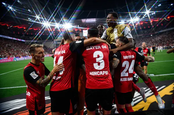 Stock image LEVERKUSEN, GERMANY - 17.08.24: The DFB Super Pokal match FC Bayer 04 Leverkusen vs Stuttgart at BayArena