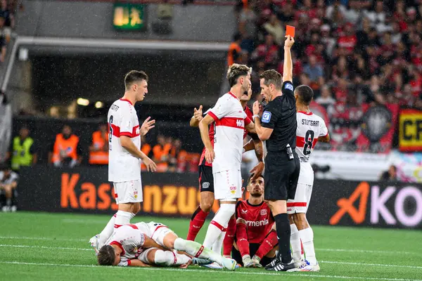 stock image LEVERKUSEN, GERMANY - 17.08.24: The DFB Super Pokal match FC Bayer 04 Leverkusen vs Stuttgart at BayArena