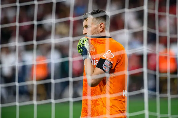 stock image LEVERKUSEN, GERMANY - 17.08.24: Lukas Hradecky, The DFB Super Pokal match FC Bayer 04 Leverkusen vs Stuttgart at BayArena