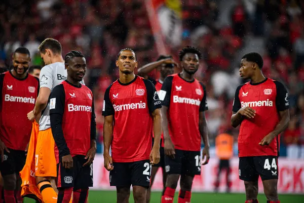 stock image LEVERKUSEN, GERMANY - 17.08.24: The DFB Super Pokal match FC Bayer 04 Leverkusen vs Stuttgart at BayArena