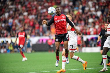 LEVERKUSEN, GERMANY - 17.08.24: Nathan Tella, The DFB Super Pokal maçı Bayer 04 Leverkusen vs Stuttgart