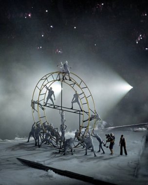 PARIS, FRANCE - 11 AĞUSTOS, 2024 Kapanış Töreni, Paris 2024 Olimpiyat Oyunları, Yaz Olimpiyatları. Stade de France 'da