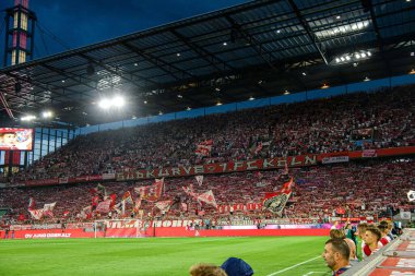 COLOGNE, ALMANY - 24 AĞUSTOS, 2024: 2.Bundesliga 1 futbol maçı. FC Koeln Eintracht Braunschweig 'e karşı Rhein Enerji Stadyumu' nda