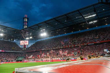 COLOGNE, ALMANY - 24 AĞUSTOS, 2024: 2.Bundesliga 1 futbol maçı. FC Koeln Eintracht Braunschweig 'e karşı Rhein Enerji Stadyumu' nda