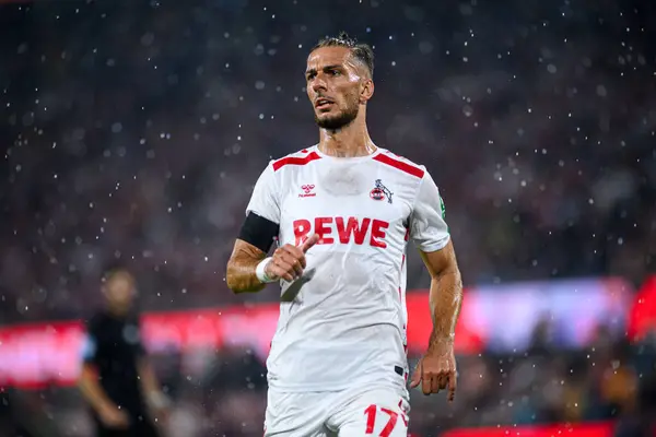 stock image COLOGNE, GERMANY - 24 AUGUST, 2024: Leart Paqarada, The football match of 2.Bundesliga 1. FC Koeln vs Eintracht Braunschweig at Rhein Energie Stadion