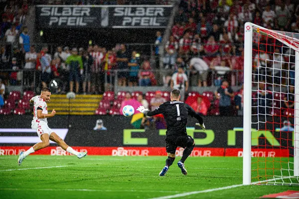 stock image COLOGNE, GERMANY - 24 AUGUST, 2024: Dejan Ljubicic, Lennart Grill, The football match of 2.Bundesliga 1. FC Koeln vs Eintracht Braunschweig at Rhein Energie Stadion