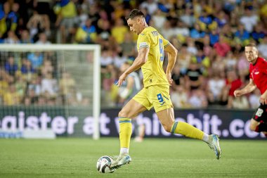 PRAG, CZECH Cumhuriyet - 7 Eylül 2024: Roman Yaremchuk, UEFA Uluslar Ligi Maçı Ukrayna - Arnavutluk Epet Arena 'da