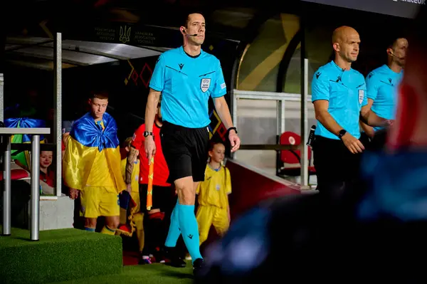 stock image PRAGUE, CZECH REPUBLIC - 7 SEPTEMBER, 2024: The match of UEFA Nations League Ukraine - Albania at Epet Arena