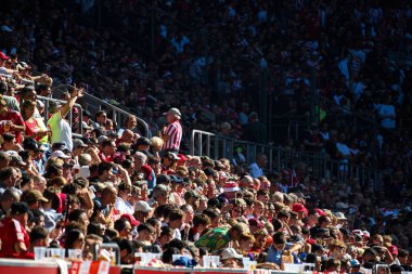 DUESSELDORF, GERMANY - 21 Eylül 2024: Mercur Spiel Arena 'da 2.Bundesliga Fortuna Duesseldorf - 1.FC Koeln maçı