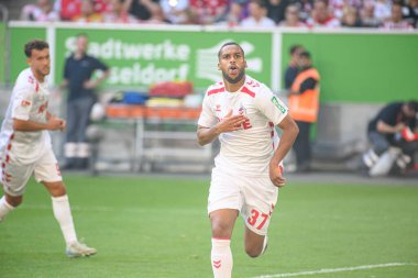 DUESSELDORF, GERMANY - 21 SEPTEMBER, 2024: Linton Maina, Mercur Spiel Arena 'da 2.Bundesliga Fortuna Duesseldorf 1.FC Koeln maçında