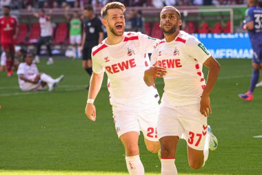 DUESSELDORF, GERMANY - 21 SEPTEMBER, 2024: Linton Maina, The football match of 2.Bundesliga Fortuna Duesseldorf vs. 1.FC Koeln at Mercur Spiel Arena clipart