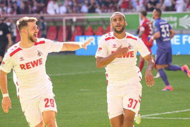 DUESSELDORF, GERMANY - 21 SEPTEMBER, 2024: Linton Maina, Mercur Spiel Arena 'da 2.Bundesliga Fortuna Duesseldorf 1.FC Koeln maçında