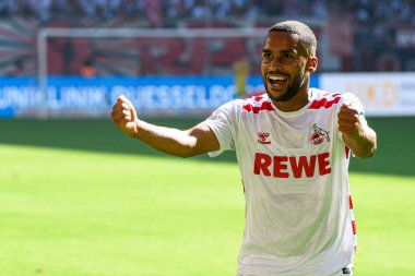 DUESSELDORF, GERMANY - 21 SEPTEMBER, 2024: Linton Maina, Mercur Spiel Arena 'da 2.Bundesliga Fortuna Duesseldorf 1.FC Koeln maçında