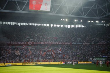 DUESSELDORF, GERMANY - 21 Eylül 2024: Mercur Spiel Arena 'da 2.Bundesliga Fortuna Duesseldorf - 1.FC Koeln maçı