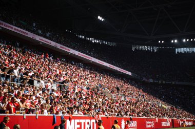 DUESSELDORF, GERMANY - 21 Eylül 2024: Mercur Spiel Arena 'da 2.Bundesliga Fortuna Duesseldorf - 1.FC Koeln maçı