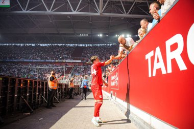 DUESSELDORF, GERMANY - 21 SEPTEMBER, 2024: David Kownacki, Mercur Spiel Arena 'da 1.FC Koeln' e karşı 2.Bundesliga Fortuna Duesseldorf futbol maçı