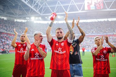 DUESSELDORF, GERMANY - 21 Eylül 2024: Andre Hoffmann, Mercur Spiel Arena 'da 1.FC Koeln' e karşı 2.Bundesliga Fortuna Duesseldorf futbol maçı