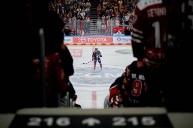 COLOGNE, GERMANY - 22 SEPTEMBER, 2024: The game of DEL Koelner Haie vs. Adler Mannheim at Lanxess Arena clipart