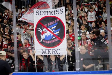 COLOGNE, GERMANY - 22 SEPTEMBER, 2024: The game of DEL Koelner Haie vs. Adler Mannheim at Lanxess Arena clipart