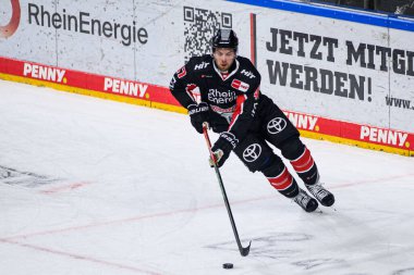 COLOGNE, ALMANY - 27 Eylül 2024: Lanxess Arena 'da DEL Koelner Haie-Nurnberg Ice Tigers maçı