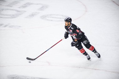 COLOGNE, ALMANY - 27 Eylül 2024: Lanxess Arena 'da DEL Koelner Haie-Nurnberg Ice Tigers maçı